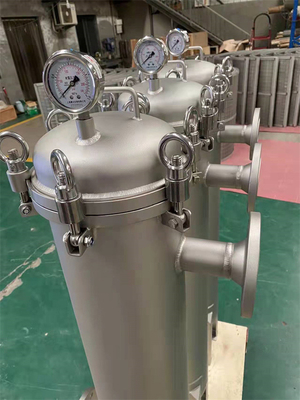 Unidade de alojamento de aço inoxidável 10um do filtro de saco do tratamento da água 316