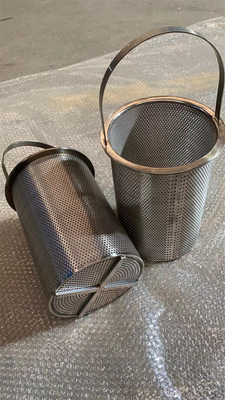Filtro de aço inoxidável aglomerado da cesta da categoria de aço inoxidável da tela de filtro 304 da cesta